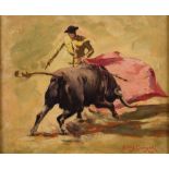 *Alan James Bowyer (British, 1902-1986) A bullfighter signed lower right oil on board 24 x 29.5cm.