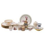 A mixed lot of Continental porcelain,