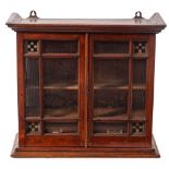 A Victorian mahogany and glazed hanging cabinet,