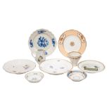 A mixed lot of Continental porcelain,