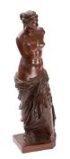 A Continental, almost certainly French patinated bronze model of the Venus de Milo,