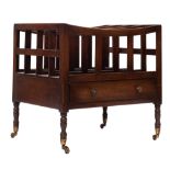 A mahogany Canterbury in Regency style,