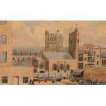 * John Rae (British, 1882-1963) Rebuilding Exeter; St Stephen's Church,