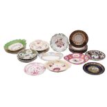 A collection of English porcelain plates, dessert plates and dishes, 19th century [damages].