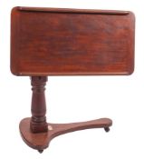 A Victorian mahogany adjustable reading table,