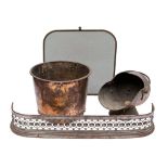 Four items of domestic hearth metalware,