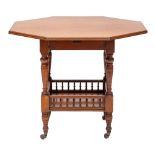 A late Victorian or Edwardian mahogany centre table, by James Shoolbred, London,