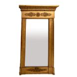 A Continental giltwood and composition pier mirror, possibly Baltic,