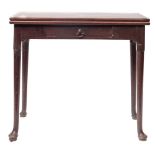 A George II mahogany tea table,