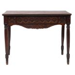 A William IV oak side table,