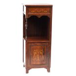 An Edwardian mahogany and marquetry stand,