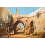 Noel Harry Leaver (British, 1889-1951) A North African city scene with a gate,