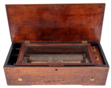 A late 19th Century music box playing ten Scottish airs,