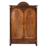 A mid Victorian mahogany wardrobe,