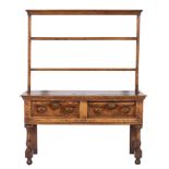 A George II oak dresser,