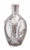 A silver mounted glass Dimple Haig whisky bottle to commemorate 350 years of the Haig Family