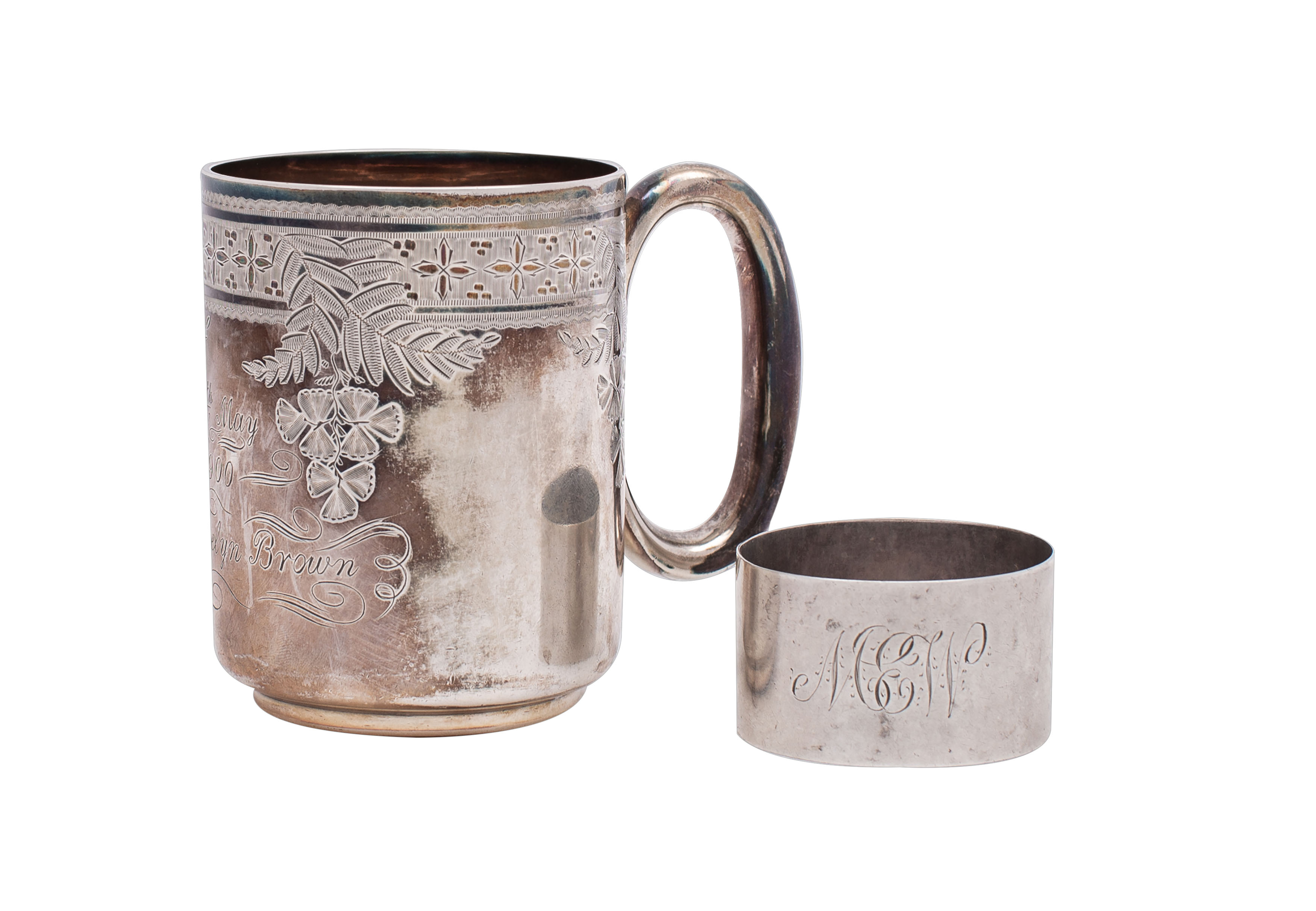 A Victorian silver christening cup, maker James Dixon & Sons,