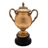 A George V silver gilt presentation trophy, Mappin and Webb, London 1910,