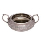 A Victorian silver sugar two handled sugar bowl, maker Joseph and John Angell, London 1838,