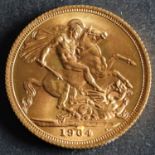 A 1964 New Elizabethan Age Gold Sovereign.