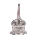A George III Exeter silver wine funnel, maker G?, Exeter 1819, the gardooned rim with plain border,
