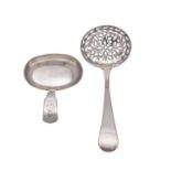 A William IV silver sugar shifting spoon, marker Thomas Wallis, London 1833,