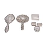 A small group of silver items to include;