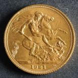 A 1981 New Elizabethan Age Gold Sovereign.