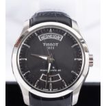 Tissot 1853 a gentleman's stainless-steel Powermatic 80 wristwatch the black dial with day and date