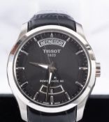 Tissot 1853 a gentleman's stainless-steel Powermatic 80 wristwatch the black dial with day and date