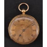 Mackay & Chisholm, Ednburgh, an 18ct gold open-faced pocket watch,