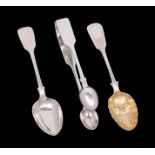 Three various Exeter silver items, to include a Fiddle pattern teaspoon,