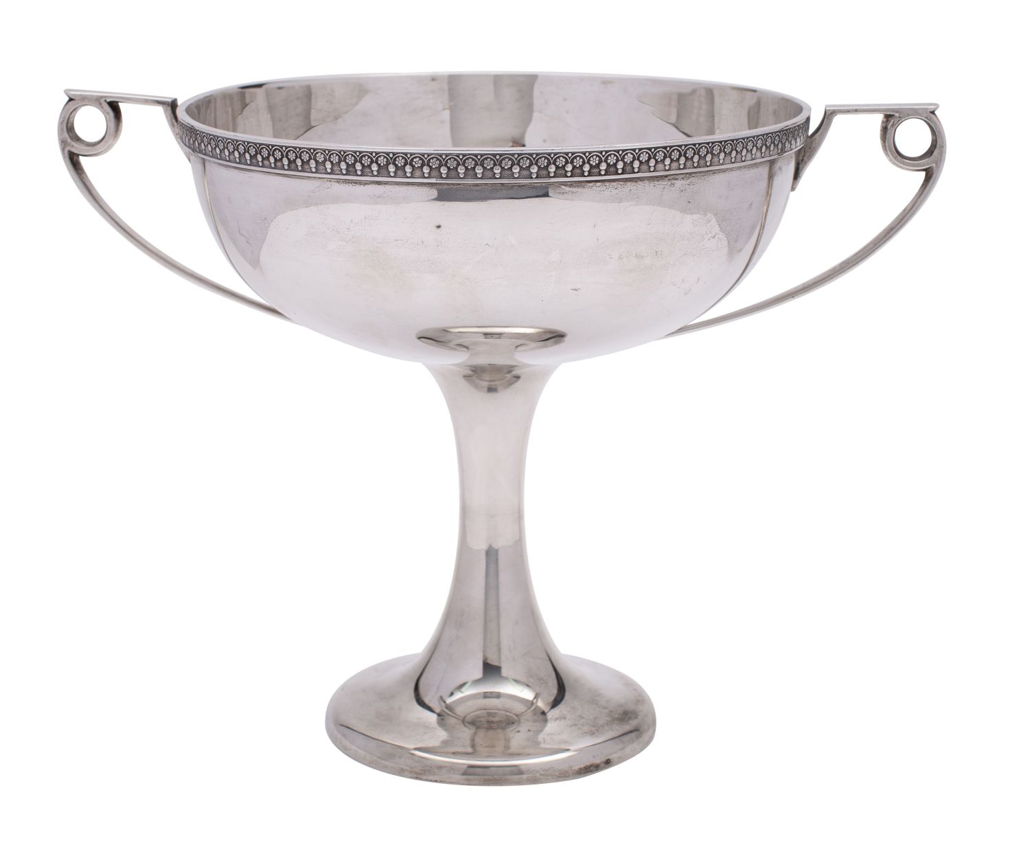 A George V silver two handled trophy, maker possibly Elkington and Co Ltd (rubbed), Birmingham 1922,