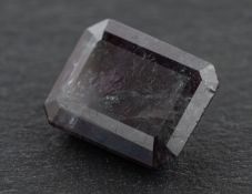 ! An octagonal, step-cut alexandrite, weight ca. 2.70cts, dimensions ca. 7.18x9.27x4mms.