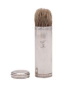 A George III silver shaving brush, maker's mark rubbed, London 1817, 54grams.