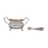 A Victorian silver two handled sugar bowl, maker Edward Barnard and Son Ltd, London 1899,