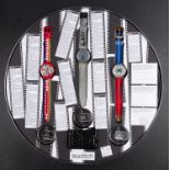 Swatch 100 years of Cinema special edition boxed set of three watches,