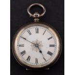 Waltham a gold-plated half-hunter pocket watch the white enamel dial with black Roman numerals,