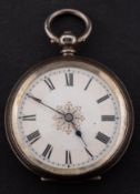 Waltham a gold-plated half-hunter pocket watch the white enamel dial with black Roman numerals,