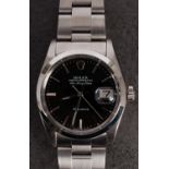 Rolex Oyster Perpetual Air-King-Date a gentleman's stainless-steel wristwatch the black dial with