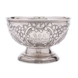 An Edward VII silver rose bowl, George Nathan & Ridley Hayes Chester 1904,