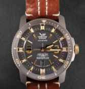 Vostok Caspian Sea Monster titanium gentleman's wristwatch the Tritium illuminated grey dial with