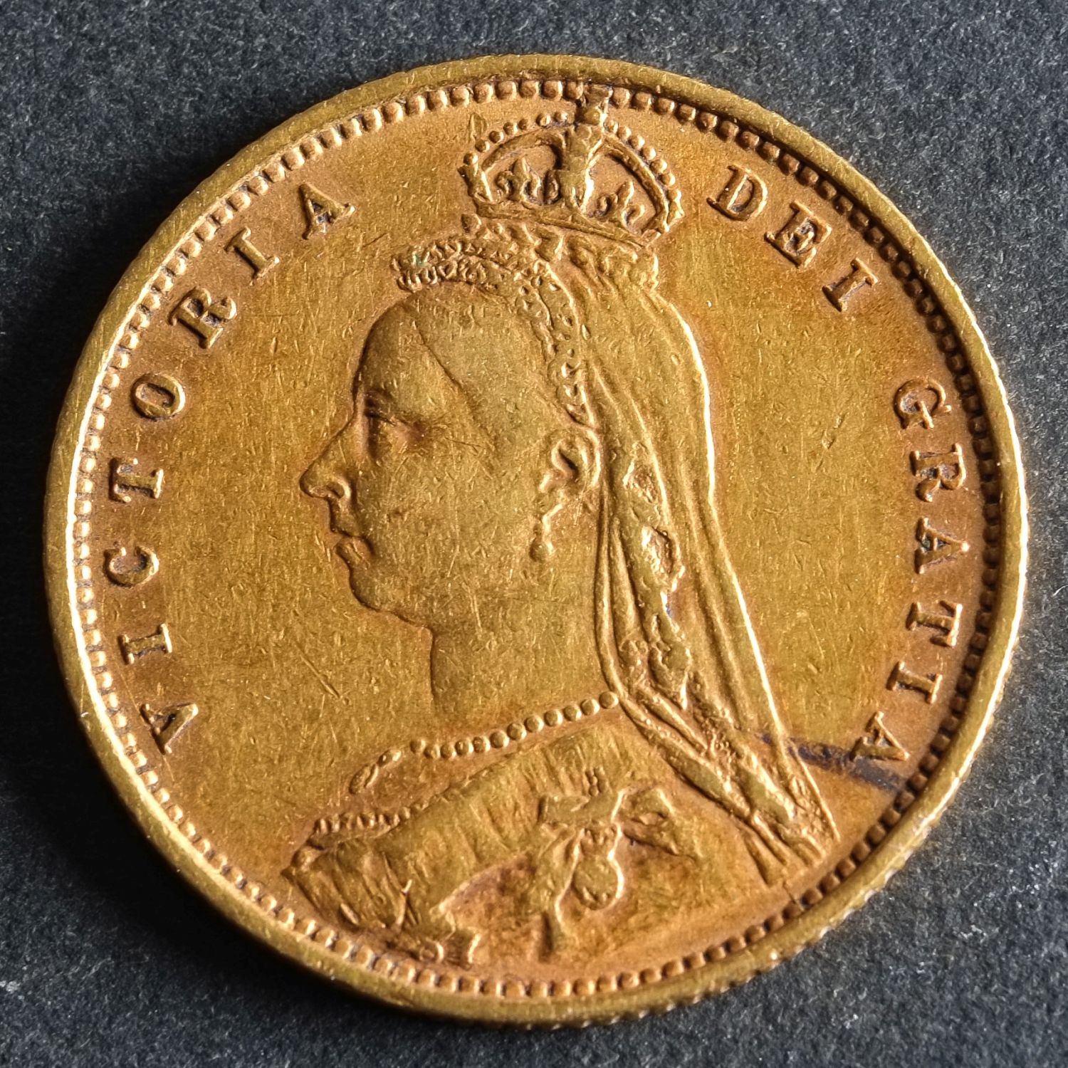 An 1892 Victorian half sovereign. - Image 2 of 2