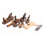 A group of six various wooden planes and a Sorby Steel.