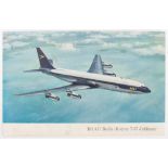 John Lennon (1940-1980) & Ringo Star (1940-) A signed BOAC postcard, singed to verso in black ink.
