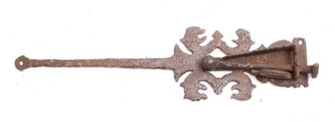 An iron door latch,