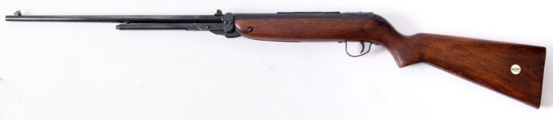 A Webley and Scott Mk. III .22 calibre air rifle, on semi pistol stock.