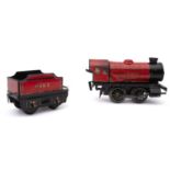 An unboxed group of Hornby O gauge rolling stock, comprising a Cement wagon,