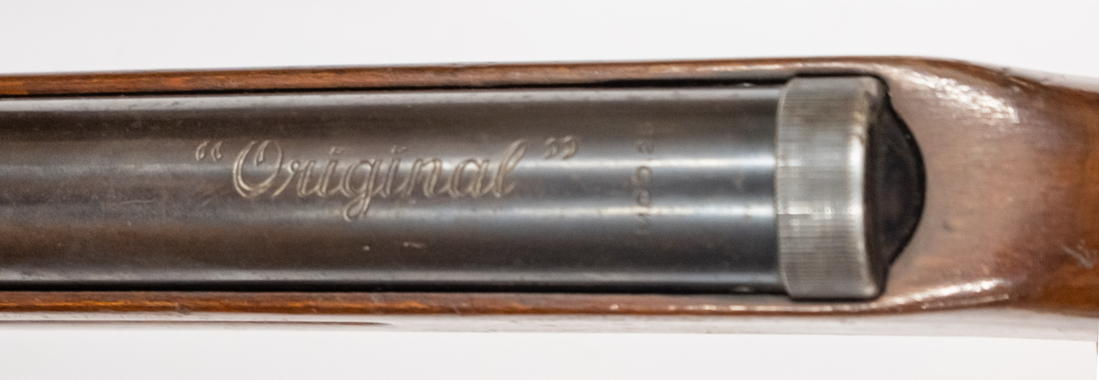 An 'Original' Mod 35 .177 calibre air rifle on a stained beech semi pistol grip stock. - Image 2 of 2