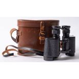 A pair of Crystar 6x30 binoculars, maker Wray of London in fitted leather case.